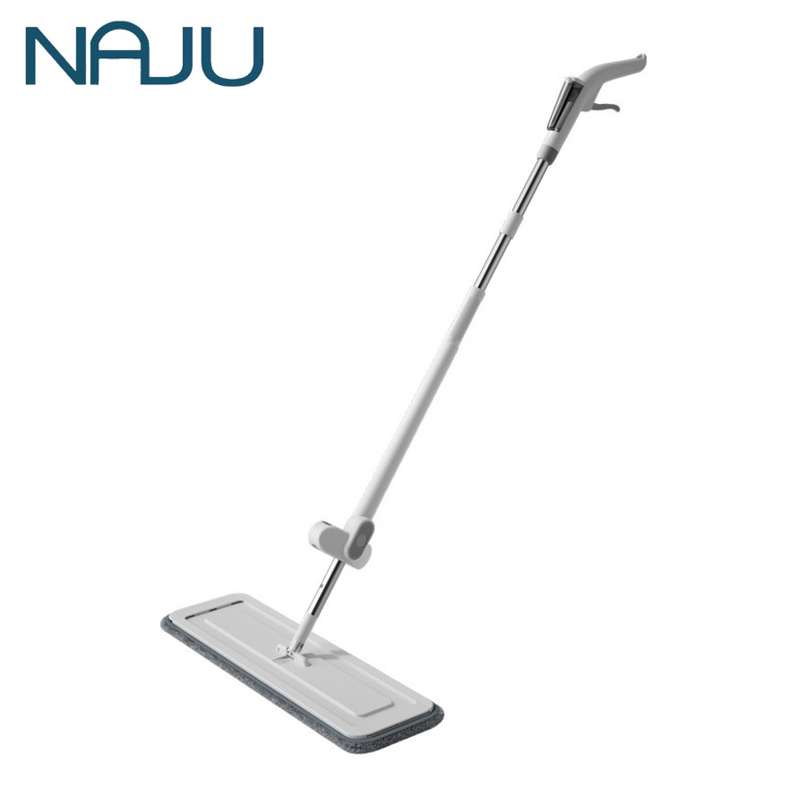 Naju ไม้ถูพื้น แบบฉีดน้ำได้ หัวฉีดละอองน้ำ ไม้ถูแบบรีดน้ำ ไม้ม็อบถูพื้น ดันฝุ่น ม็อบถูพื้น ไม้ถูบ้าน แถมฟรีผ้าม็อบ1ผืน ผ้าถูพื้น ราคา 359 บาท*ส่งฟรี