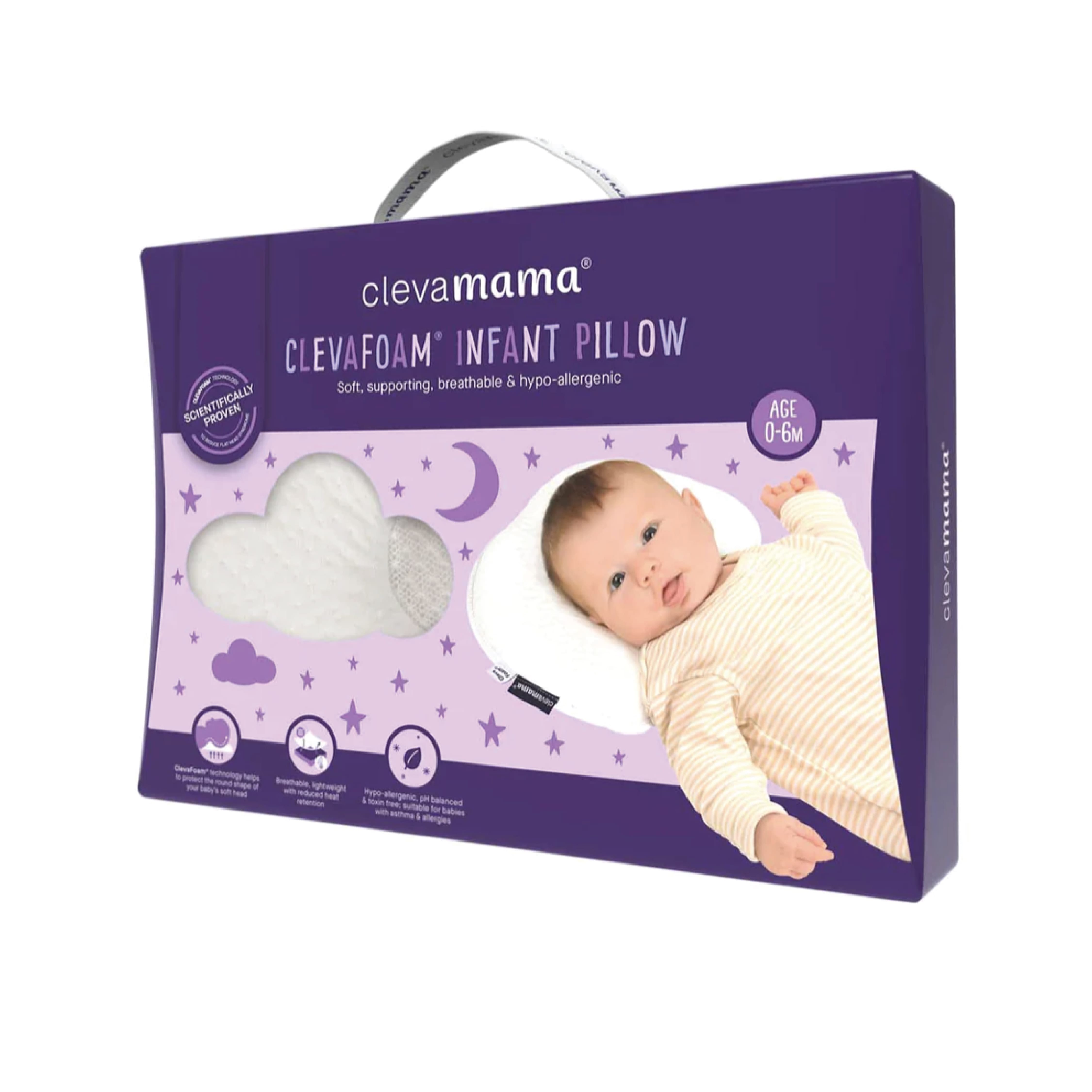 Clevamama® Infant Pillow : หมอน Clevafoam สำหรับทารก 0-6 เดือน ราคา 1,190 บาท*ส่งฟรี
