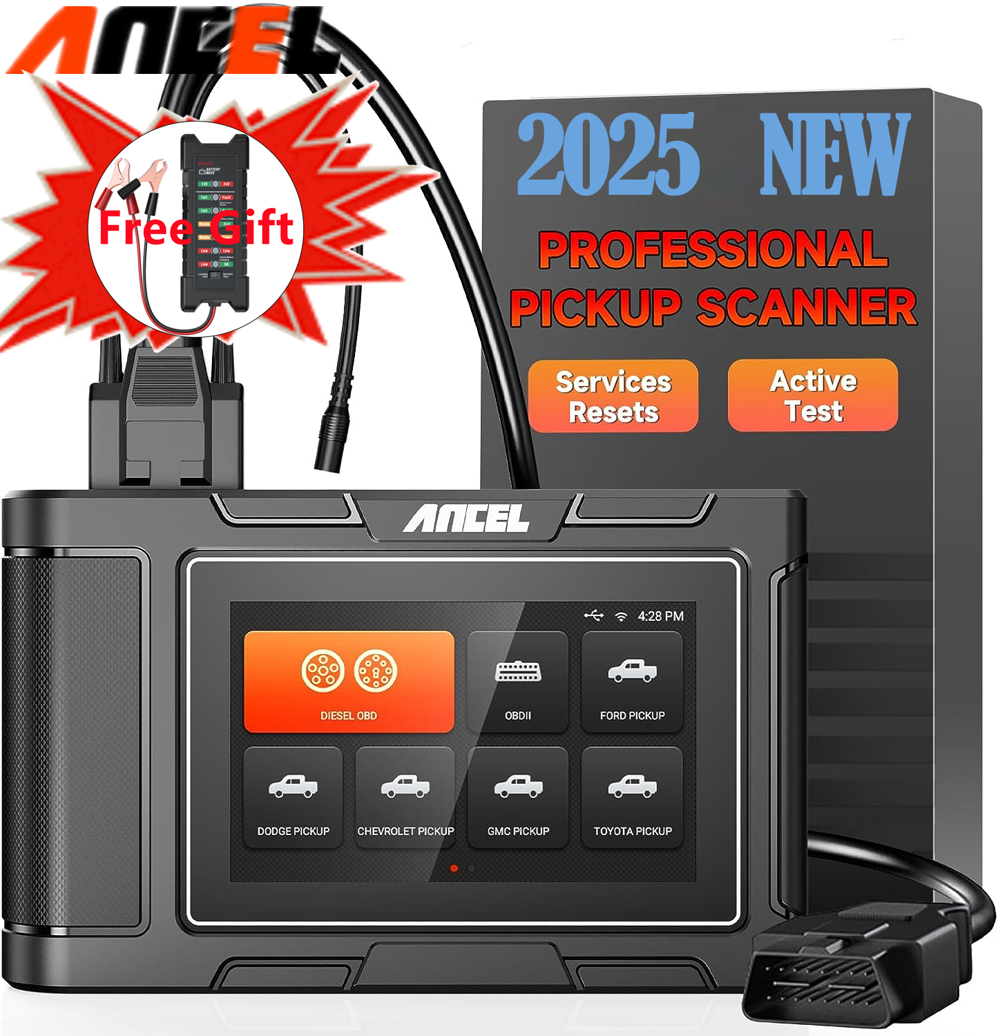 ANCEL HD3500 12V 24V Pickup Heavy Duty Truck OBD2 Scanner All System Diagnostic Tool with DPF Regen& Service Reset& Special Functions for Ford/Dodge/Chevrolet/GMC/Toyota/Honda/Nissan/Isuzu 24V Diesel Scanner Diagnostic Tool ราคา 11,450 บาท*ส่งฟรี