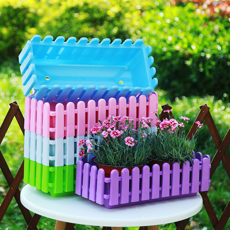 Spring home กระถางดอกไม้รั้ว การปลูกพืชอวบน้ำในกระถาง สวนดอกไม้ประดิษฐ์ปลอมรั้วหม้อกระถางพืชขนาดเล็ก ราคา 85 บาท*ส่งฟรี