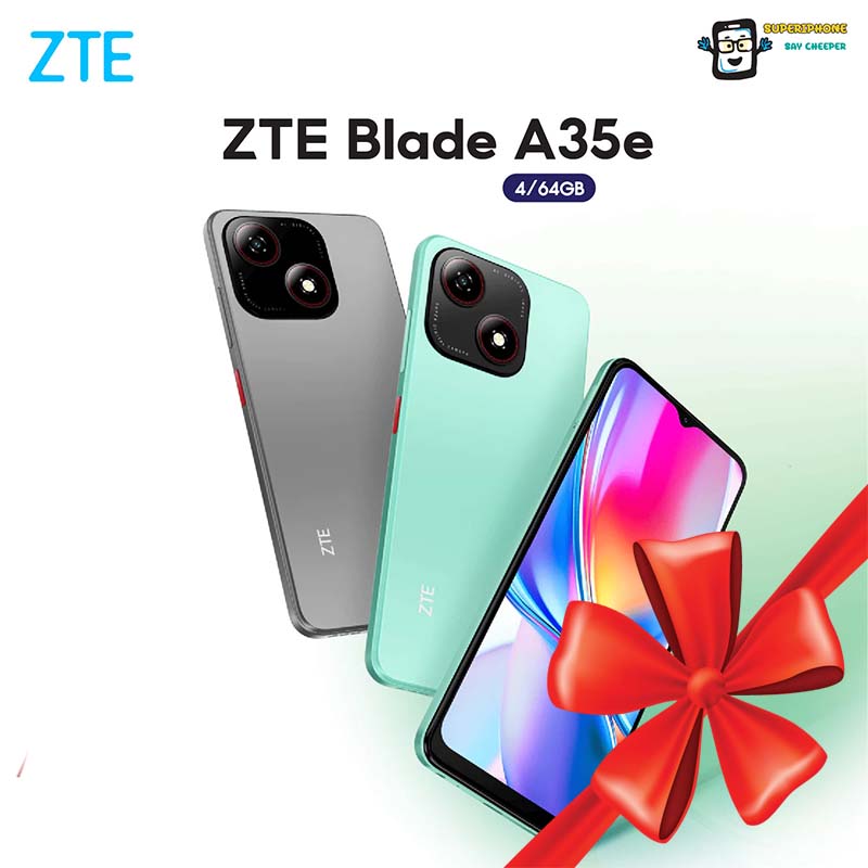 ZTE Blade A35e (4+64GB) AI Camera สมาร์ทโฟน หน้าจอ 6.52 นิ้ว ราคา 2,088 บาท*ส่งฟรี