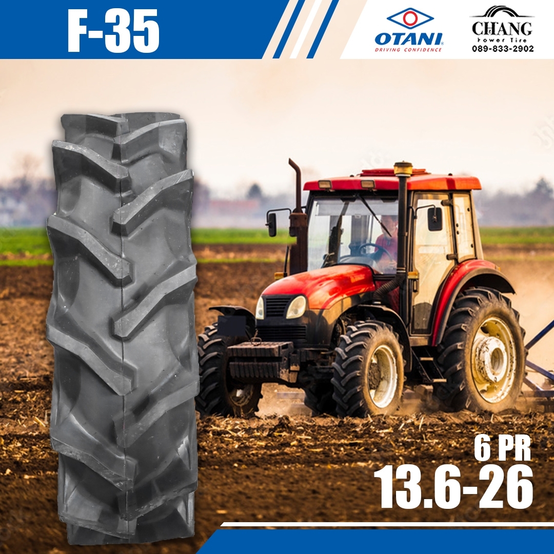 13.6-26 Model F-.35 Brand Otani Rear Tire for Kubota, Yanmar Tractors (Please Order in Quantities of 1 Tire at a Time.) ราคา 11,200 บาท*ส่งฟรี