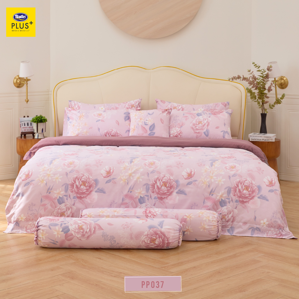 Satin Plus ชุดเซ็ท ผ้าปูที่นอน5ฟุต และ ผ้าปูทีนอน 6 ฟุต + ผ้านวม พิมพ์ลาย New Collection ราคา 1,390 บาท*ส่งฟรี