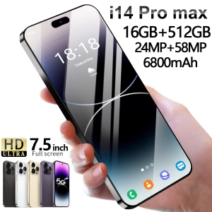 ภาพหน้าปกสินค้าโทรศัพท์ i14 Max Pro 5G 7.5นิ้ว โทรศัพท์มือถือ รองรับ2ซิม แรม16GB รอม512GB Smartphone Android12.0 4G/5G โทรศัพท์สมา 6800mAh โทรศัพท์สำห รับเล่นเกม แบตเตอรี่มีความทนทาน Mobile phone มือถือราคาถูกๆ โทรศัพท์ถูกๆดี ซึ่งคุณอาจชอบสินค้านี้