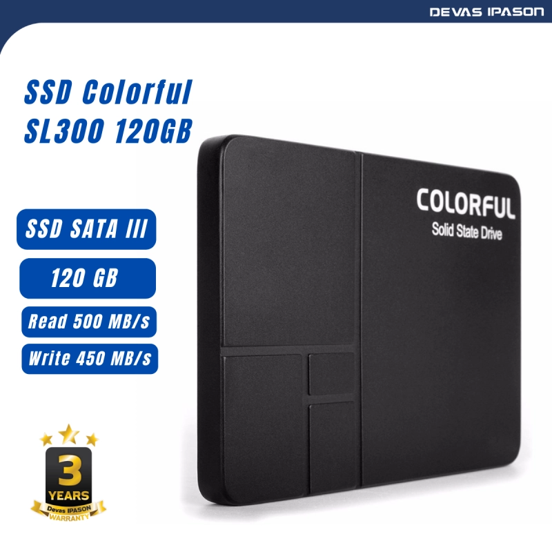 ภาพหน้าปกสินค้าCOLORFUL SSD SL300 ขนาด 120GB (500/450 MB/s) รับประกัน 3 ปี โดย Devas IPASON