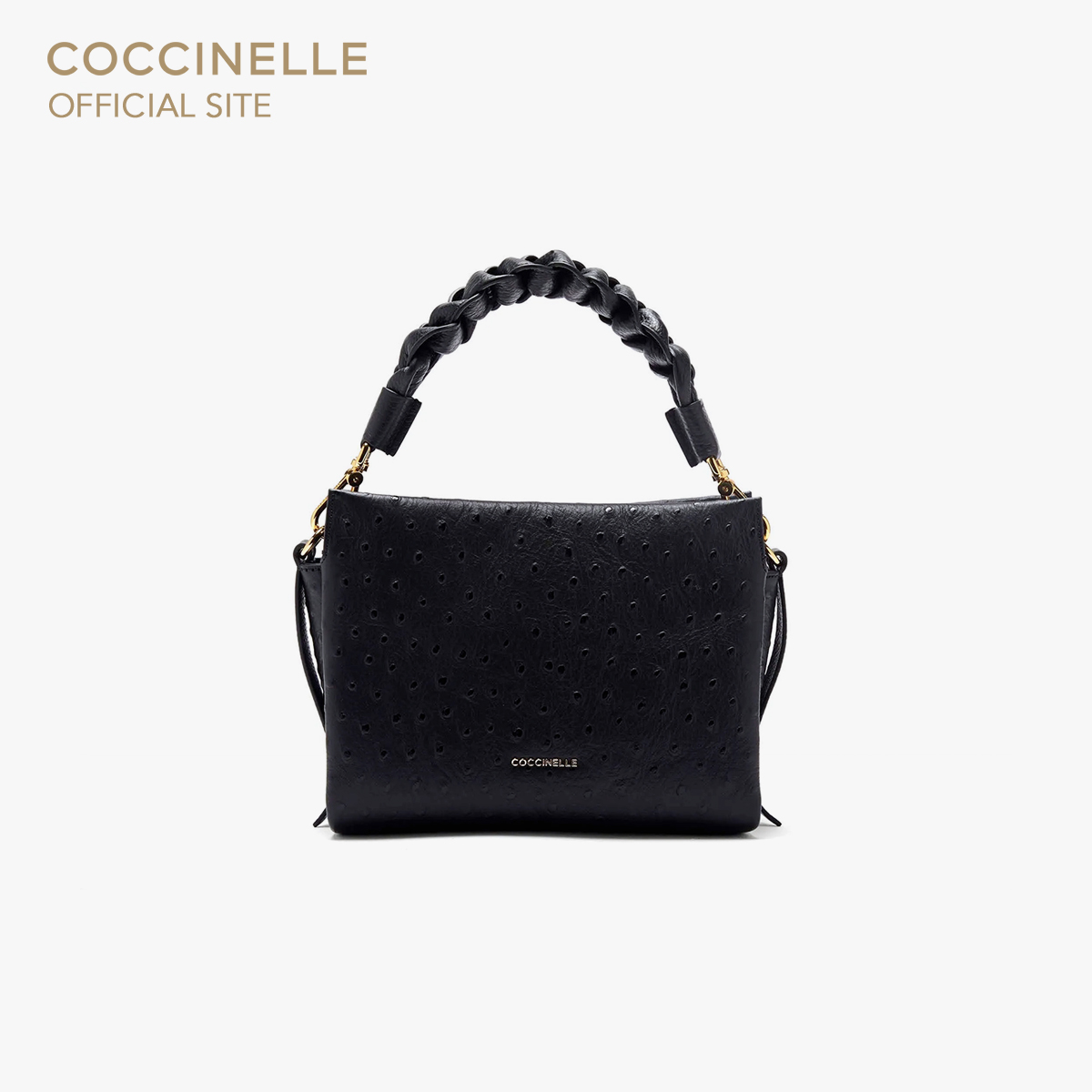 COCCINELLE BOHEME MINI TOP HANDLE 580101 NOIR/NOIR ราคา 18,500 บาท*ส่งฟรี