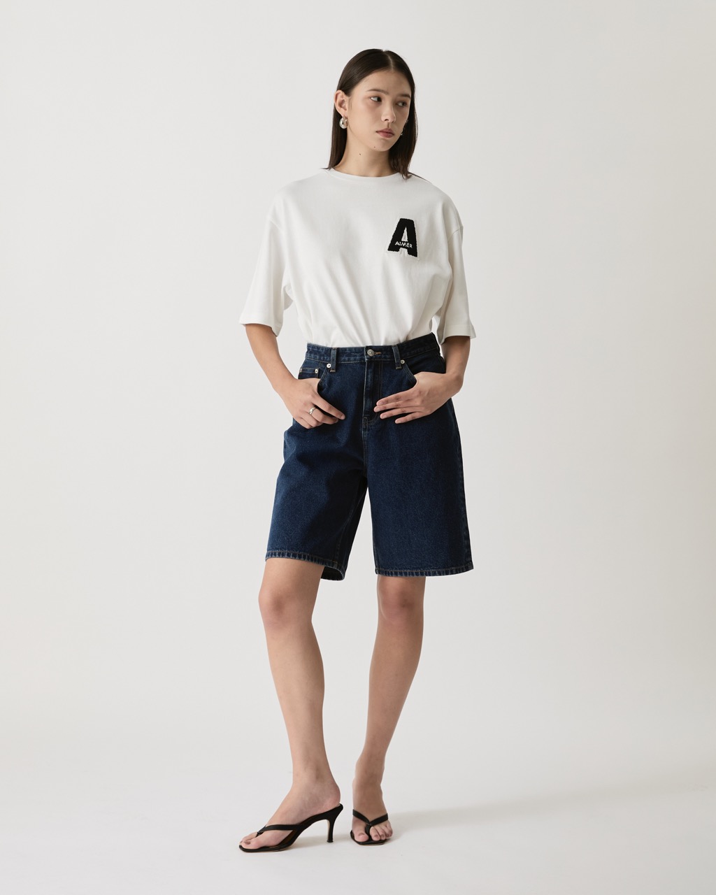 Amr De Saison (Aimer) - Amr Bermuda Denim Shorts, Denim Shorts