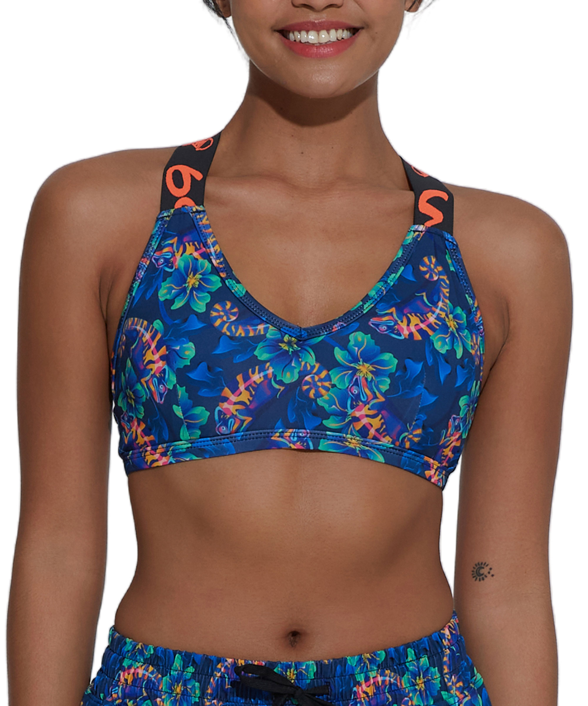 69SLAM Sports Bra Women Activewear CHAMELEON ROCKY Sport Bra 92% POLYESTER 8% SPANDEX Sport Top Bra Top Women ราคา 1,790 บาท*ส่งฟรี