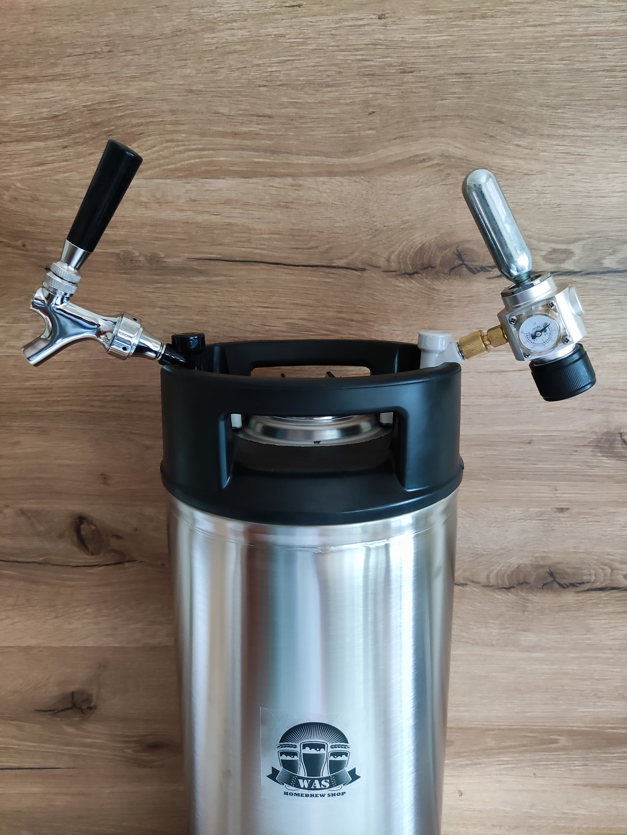 WAS Rubber Keg 19.5L SET Tap+Regulator วอส ถังเคกแสตนเลส จุปริมาณ 19.5 ลิตร ชุดพร้อมก็อกและRegulator ราคา 4,790 บาท*ส่งฟรี