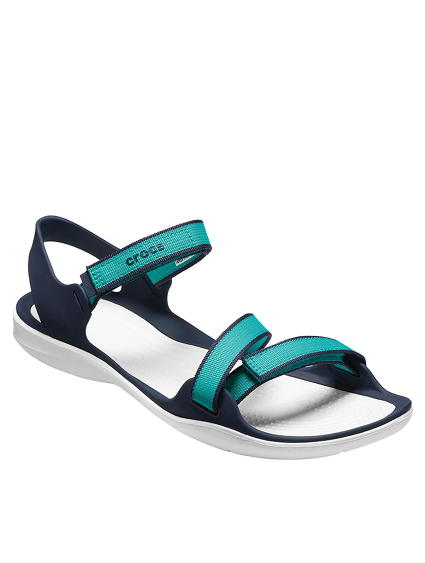 CROCS รองเท้าลำลองผู้หญิง รุ่น Swiftwater Webbing ไซส์ W8 สีTropical Teal