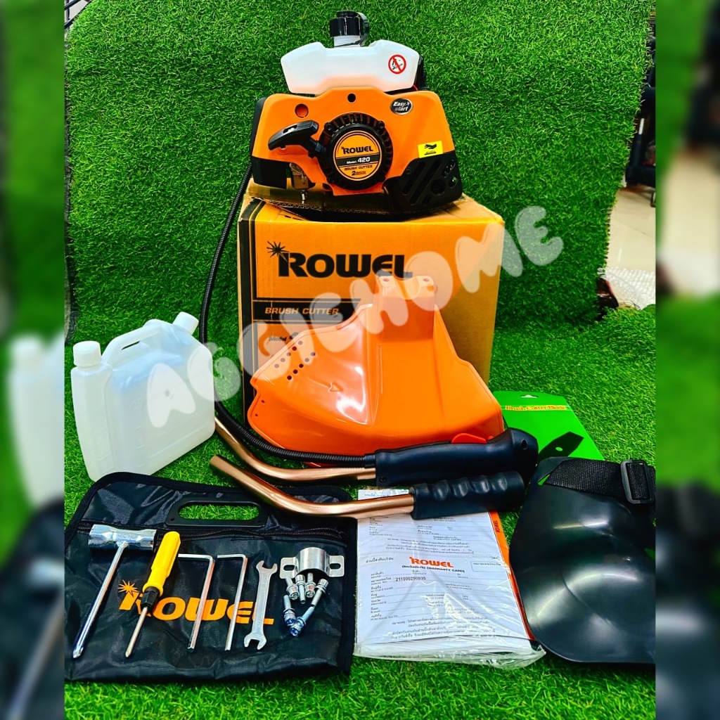 เครื่องตัดหญ้า ใบมีดเครื่องตัดหญ้าและอะไหล่ Rowel รุ่น RW-420 (เครื่อง 2 จังหวะ 40.2 ซีซี Easy Start) สตาร์ทติดง่าย คาร์บูเรเตอร์แบบลูกลอย จัดส่ง Flash Express