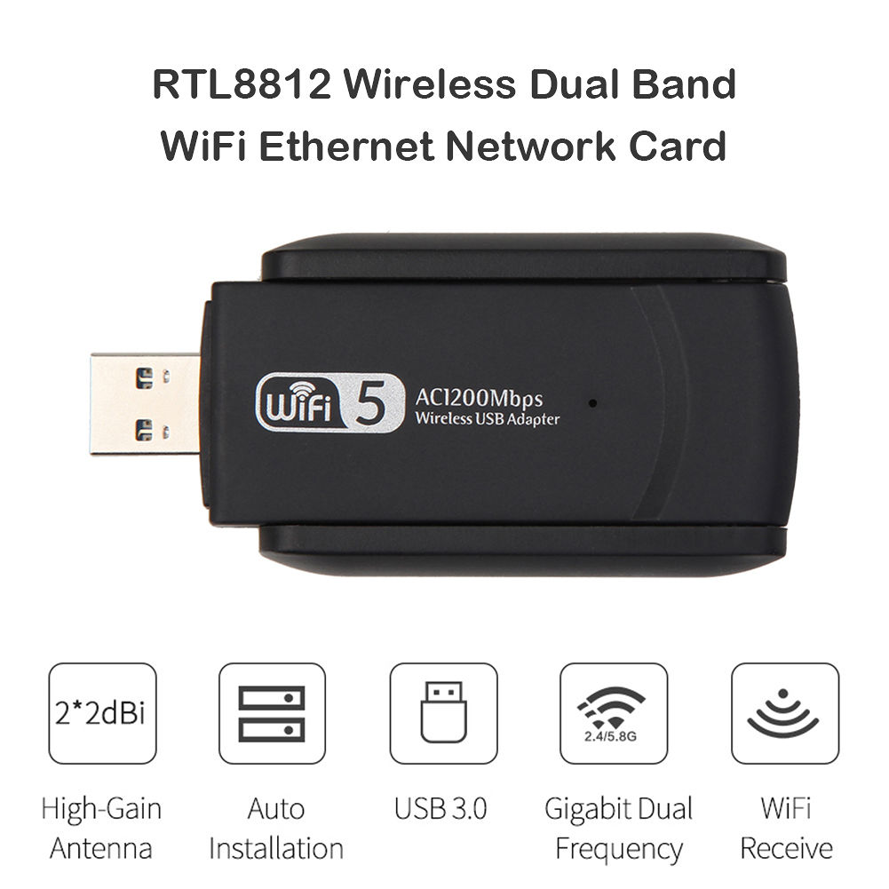 ภาพประกอบคำอธิบาย ⚡ตัวรับ Wifi แรง!!⚡1900M USB 3.0 [2.4GHz/ 5.8GHz]  [มี 2 รุ่นให้เลือก รุ่น 1200Mbps กับ1900Mbps]Wi-Fi มาตรฐาน 802.11ac Dual Band อะแดปเตอร์ไร้สาย เสาคู่[4]