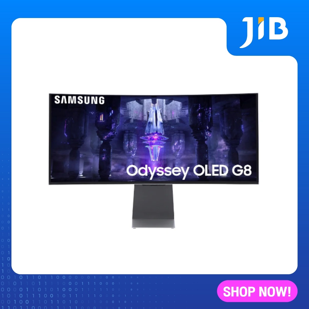 MONITOR (จอมอนิเตอร์) SAMSUNG ODYSSEY G8 LS34BG850SEXXT - 34" OLED CURVED U2K 175Hz USB-C ราคา 40,370 บาท*ส่งฟรี