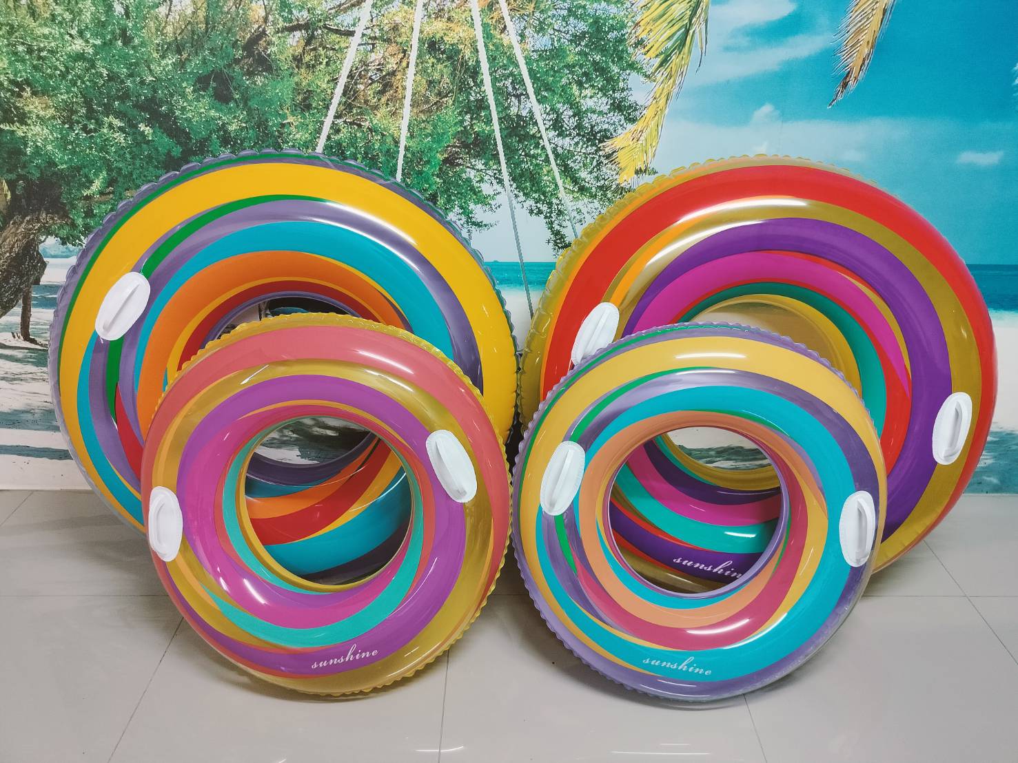 Colorful Inflatable Ring (with Handle) Sy-A2133 ราคา 109 บาท*ส่งฟรี