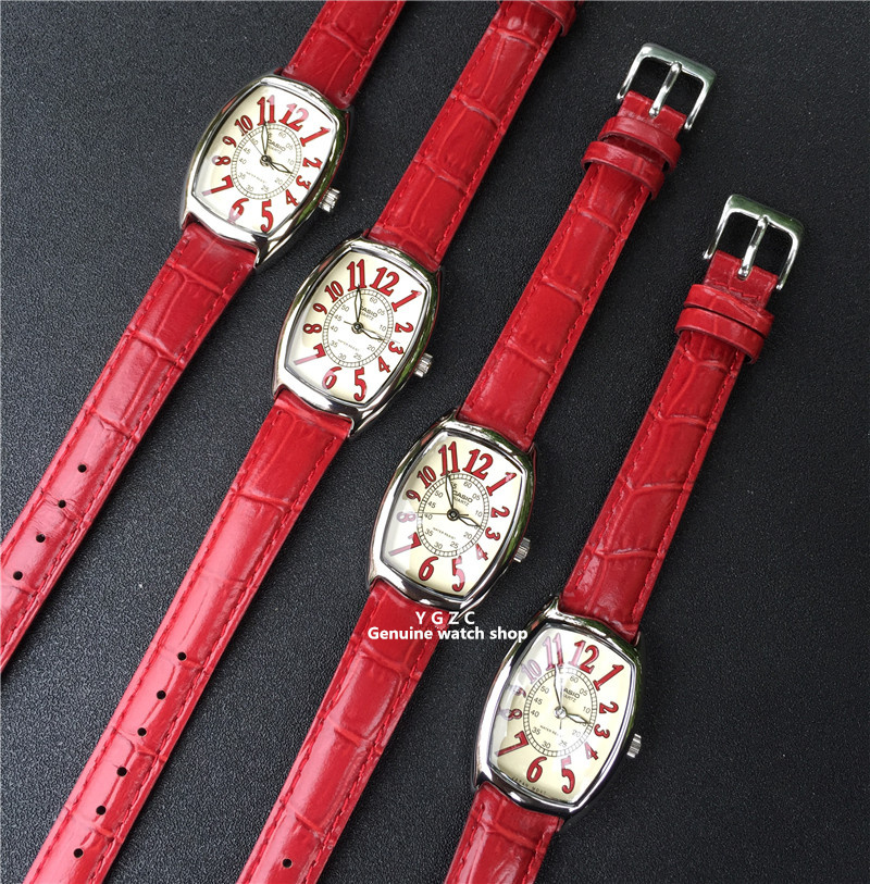 รูปภาพรายละเอียดของ Casio Watch นาฬิกา ของแท้ 100% นาฬิกาสีแดงเล็กน้อย นาฬิกาควอตซ์กันน้ำสำหรับสุภาพสตรี LTP-1208E-9B2 จัดส่งพร้อมกล่องคู่มือใบประกันศูนย์CMG 1ปี💯%