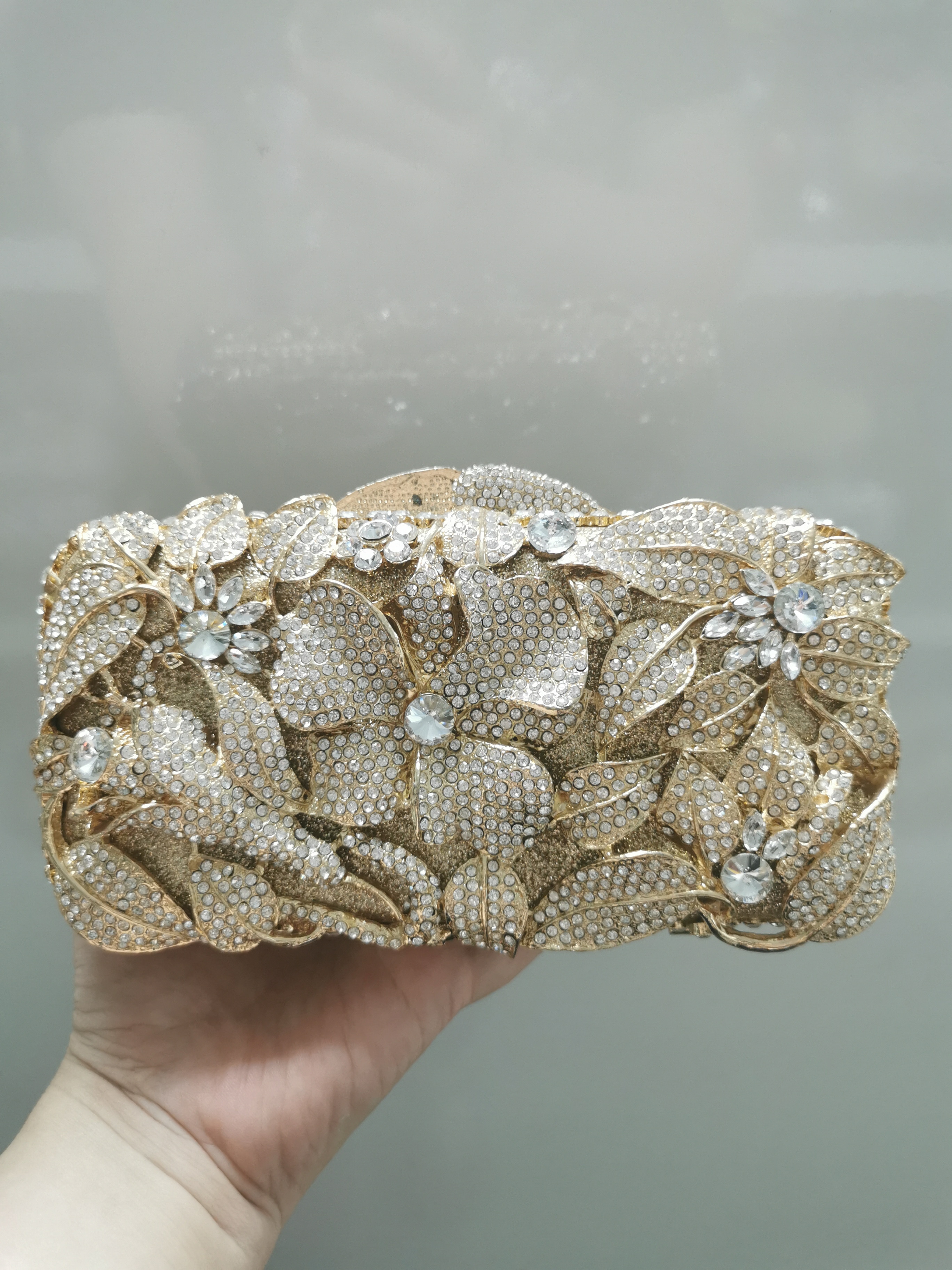XIYUAN Luxury Rhinestones Evening Bag Women's White Diamond Party Clutch  Purse Pochette Bags Lady Stones Handbags Wedding Bag