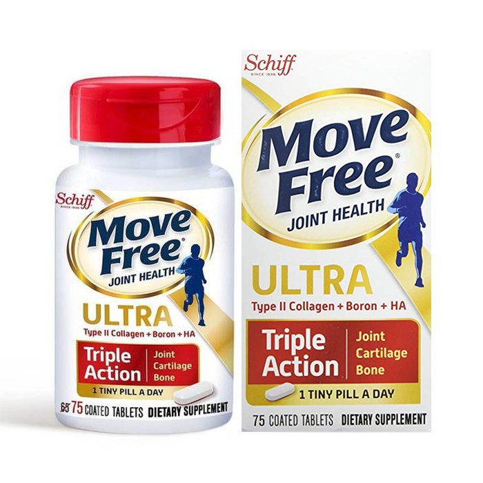 [ขายแฟลช]Schiff MOVEFREE Joint Health Ultra Type2 Collagen+Boron+HA 75 coated tablets ราคา 450 บาท*ส่งฟรี