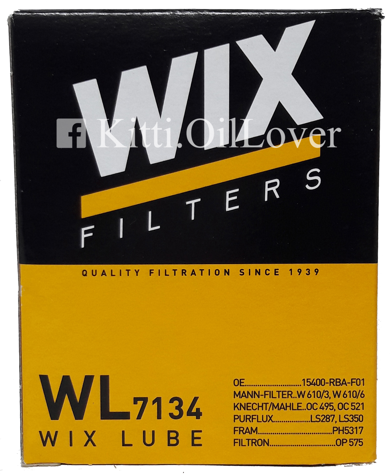 Wix oil filter WL7134 7134 WL10489A กรองน้ำมันเครื่อง Honda ฮอนด้า Nissan Cefiro A32 A33 มิตซูบิชิ Galant Lancer Mirage ราคา 79 บาท*ส่งฟรี