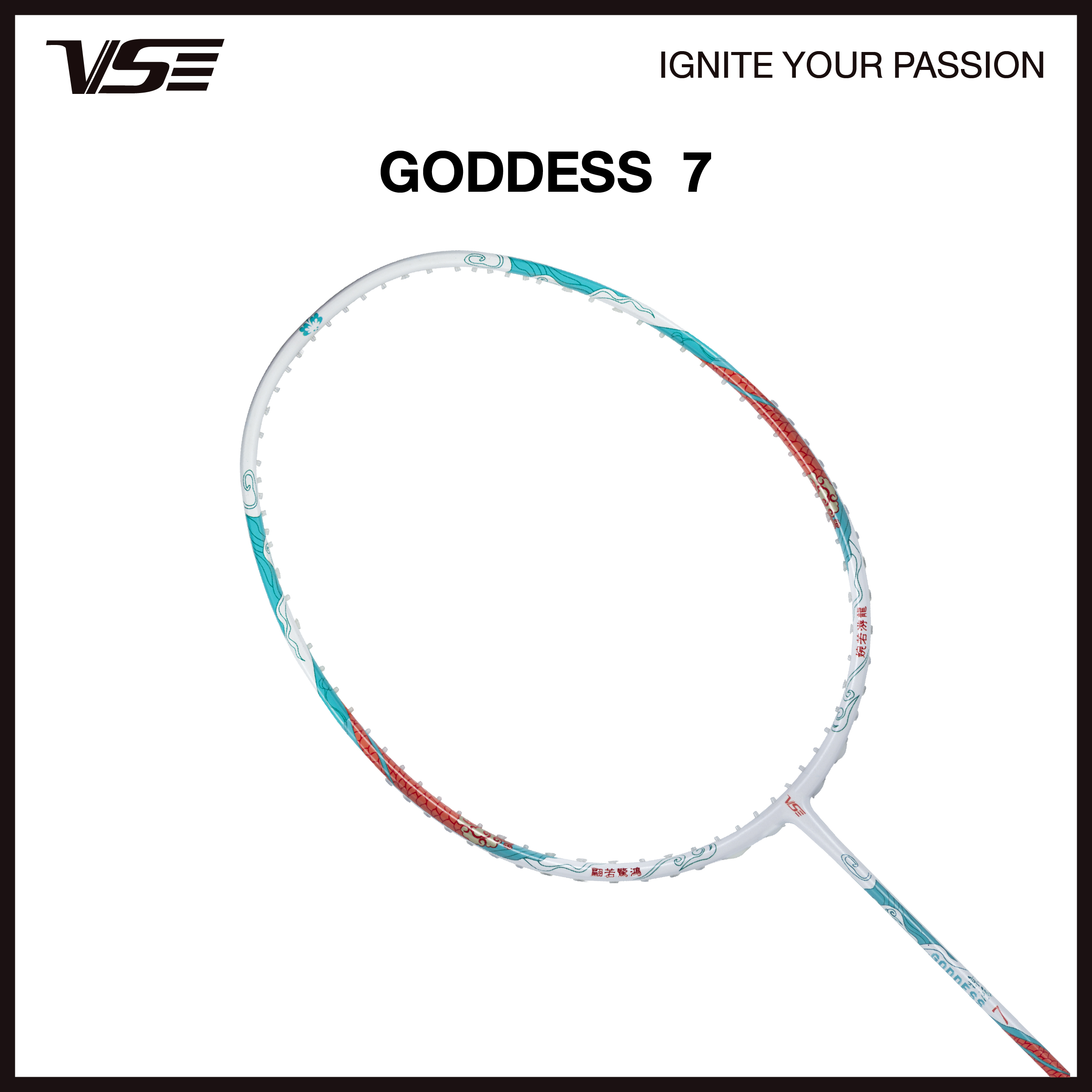 Vs Badminton Racket, Goddess 7 Model, Free String + Grip + Model-Specific Cloth Bag ราคา 2,164 บาท*ส่งฟรี