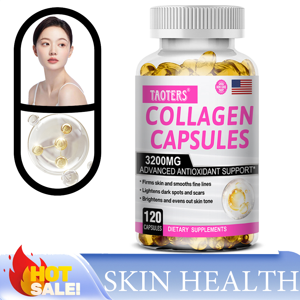 Collagen Supplement with Glutathione - Anti-Aging, Brightening and Skin Health, 120 Capsules. ราคา 144 บาท*ส่งฟรี