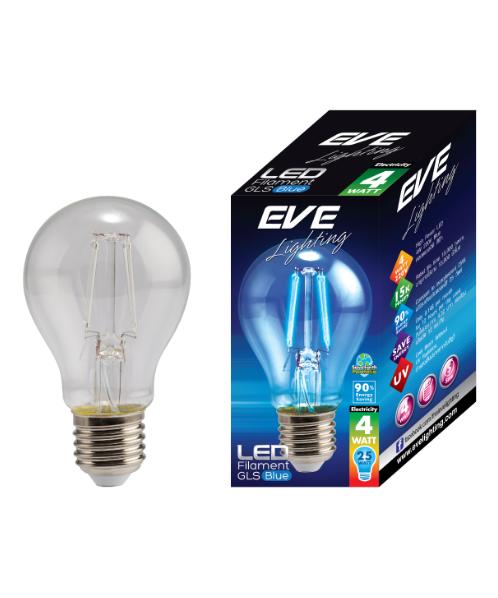 EVE  หลอดแอลอีดี ฟิลาเมนต์ ทรง GLS 4 วัตต์   E27  สีน้ำเงิน