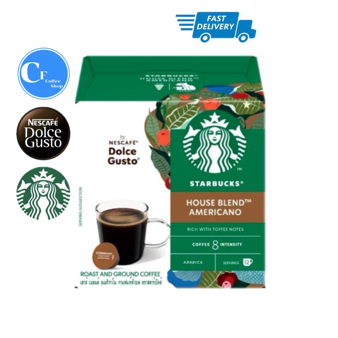 กาแฟแคปซูล STARBUCKS HOUSE BLEND AMERICANO BY NESCAFE DOLCE GUSTO ราคา 289 บาท*ส่งฟรี