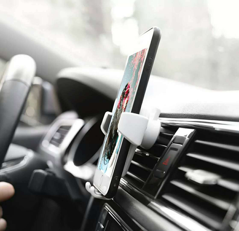 มุมมองเพิ่มเติมของสินค้า ที่ยึดโทรศัพรถ แรงโน้มถ่วง Car Mount สำหรับผู้ถือโทรศัพท์มือถือ Car Air Vent Clip Stand โทรศัพท์มือถือรองรับ GPS สำหรับ iPhone 12 11 XS X XR 7 Samsung Huawei