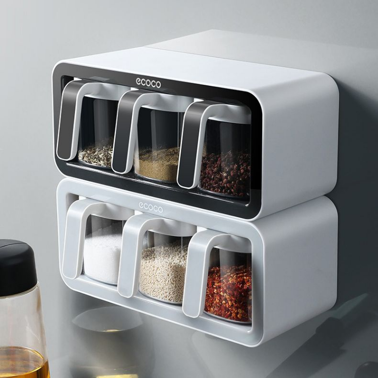 Kệ gia vị kèm thìa ECOCO cao cấp 2 ngăn và 3 ngăn không cần khoan tường - Kệ  Đựng Gia Vị Nhà Bếp Hiện Đại Tại Shine 98 | Lazada.vn