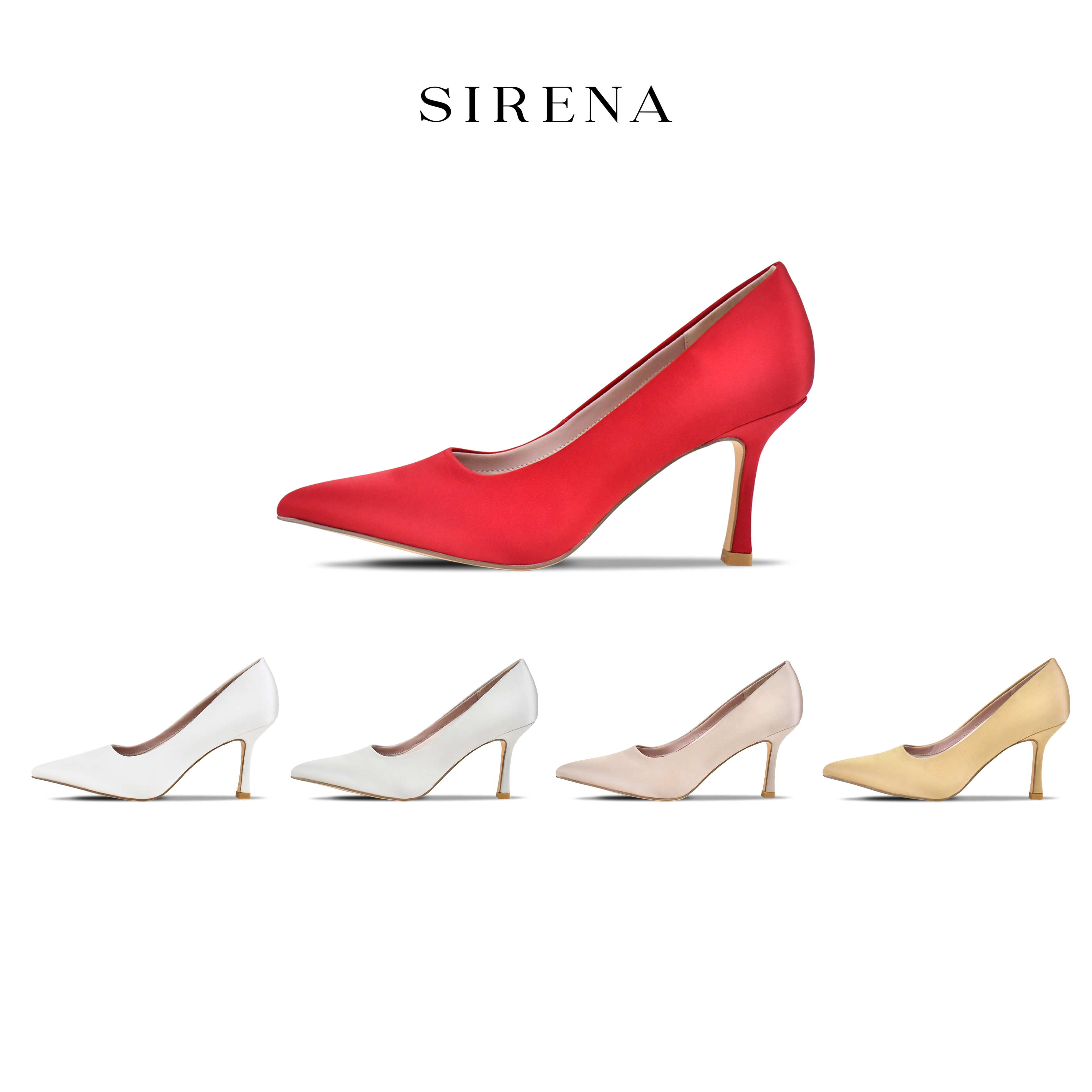 Sirena Bridal Shoes, Pointed Toe, 3.25 Inch Heel, Model Pippa ราคา 3,950 บาท*ส่งฟรี