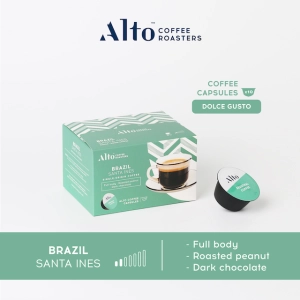 สินค้า Alto Coffee กาแฟแคปซูล Brazil Santa Ines สำหรับเครื่อง Nescafe Dolce Gusto (10 แคปซูล)