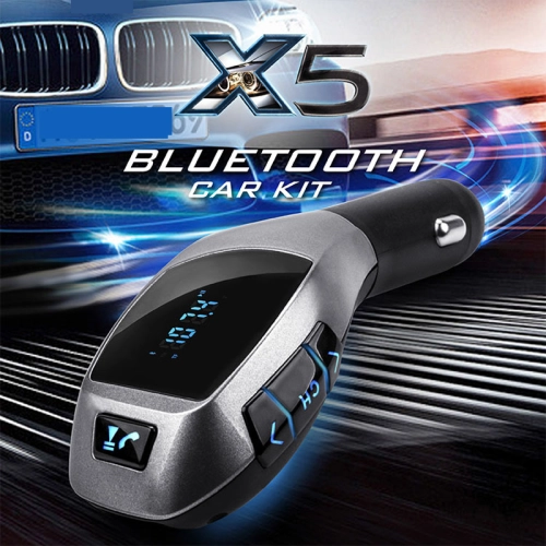 ของแท้100% X5 Wireless Bluetooth Car Charger Kit เครื่องเล่นเพลง ชาร์จแบตมือถือในรถยนต์ บลูทูธติดรถยนต์ เชื่อมต่อมือถือกับรถยนต์ / Car kit store