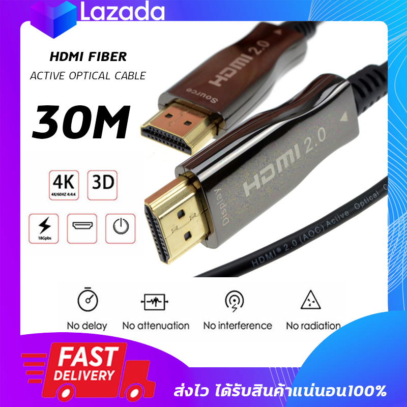 สาย HDMI 2.0B Fiber Optic HDMI Cable 10M-60M