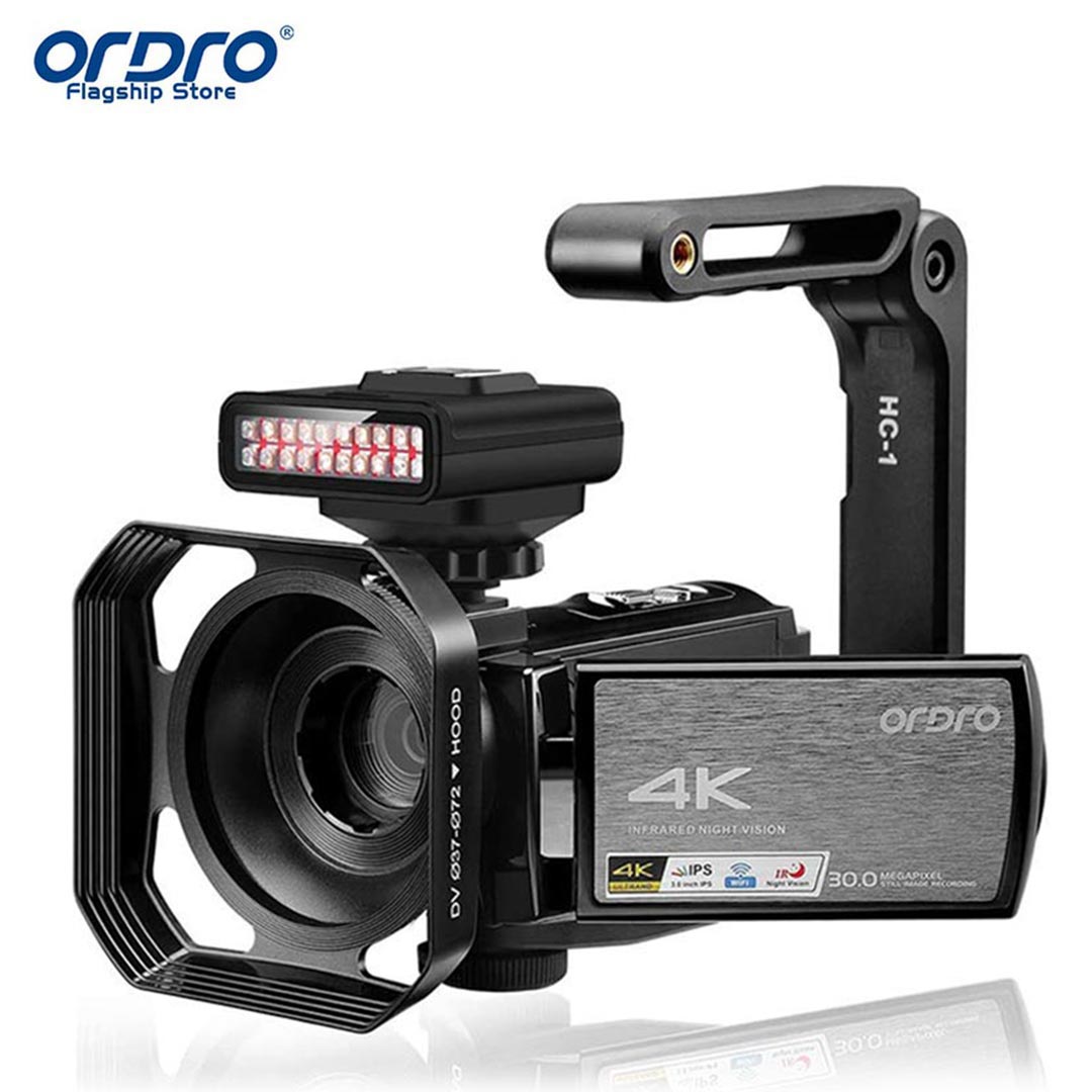 Camcorders Video Camera 4K Professional for Blogger, Ordro AE8 IR Night Vision WiFi Filmadora Full HD Digital Cameras YouTuber ราคา 5,688 บาท*ส่งฟรี