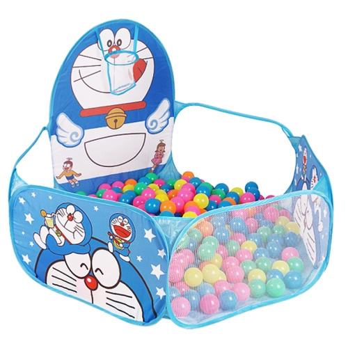 Doraemon/Hello Kitty บ่อบอลพร้อมแป้น บ่อบอลโดเรม่อน ของเล่นเด็กเสริมพัฒนาการ บ่อบอลพับได้(ไม่รวมบอลสี) 120X75X60ซม A30