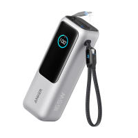 Anker Laptop Power Bank 25000mAh Portable Charger with Triple 100W USB-C Ports for Multi-Device Charging Built-in and Retractable Cables for iPhone 17/16/15 Series MacBook Samsung and More A1695