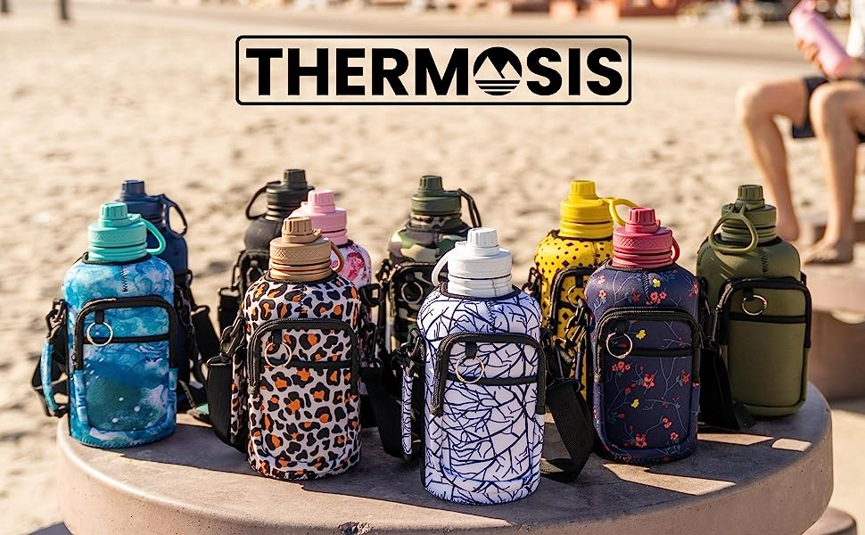  THERMOSIS 64 Oz Insulated Water Bottles With Straw, Half Gallon  Water Bottle Thermos With Wide Mouth Opening and 3 Lids With Handle. Great  1/2 Gallon Water Jug for Sports and Gym 