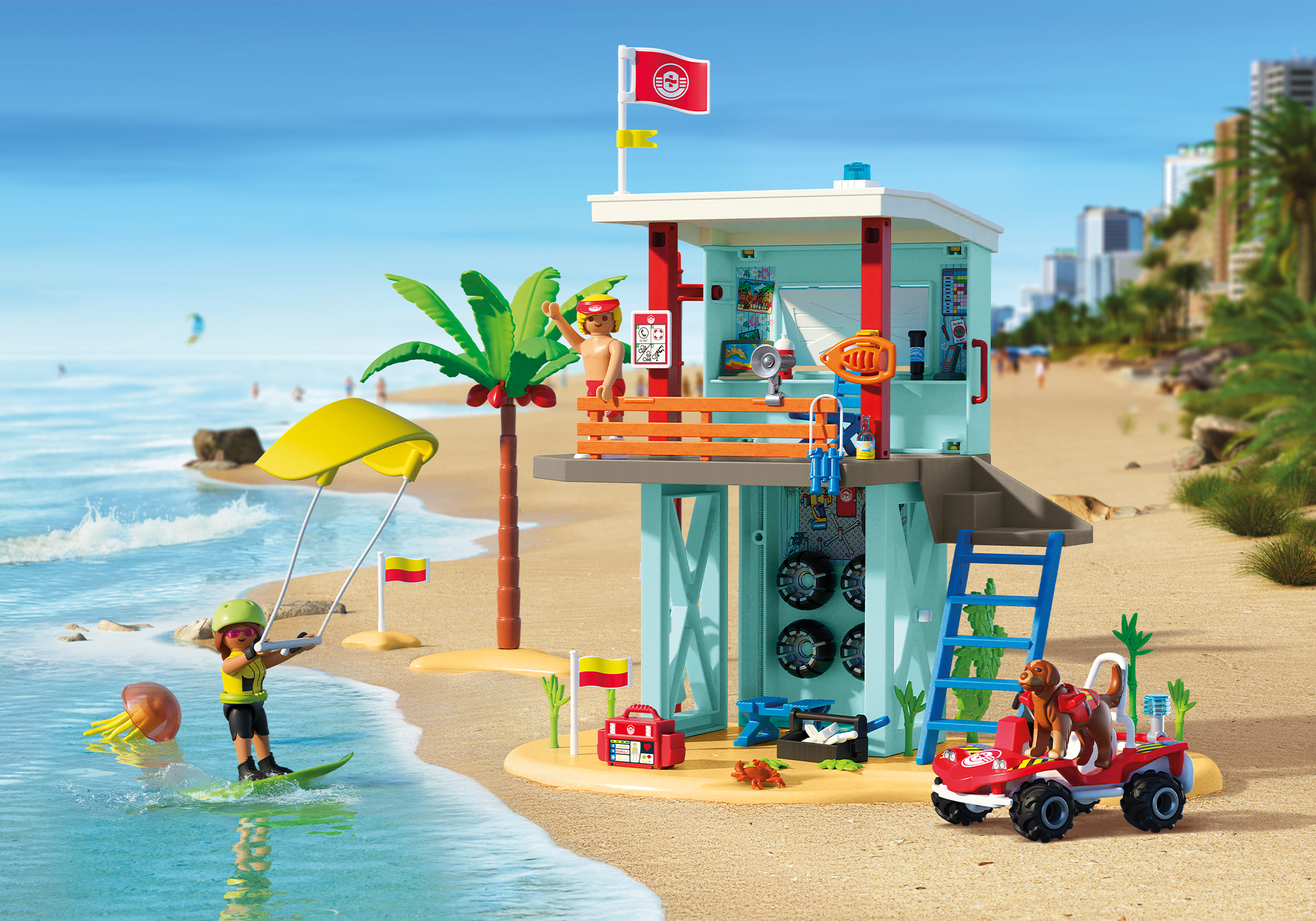 Playmobil 71903 Vacation on the Beach Lifeguard Tower with Beach Buggy Vacation at the Beach Lifeguard Tower with Beach Buggy ราคา 2,990 บาท*ส่งฟรี