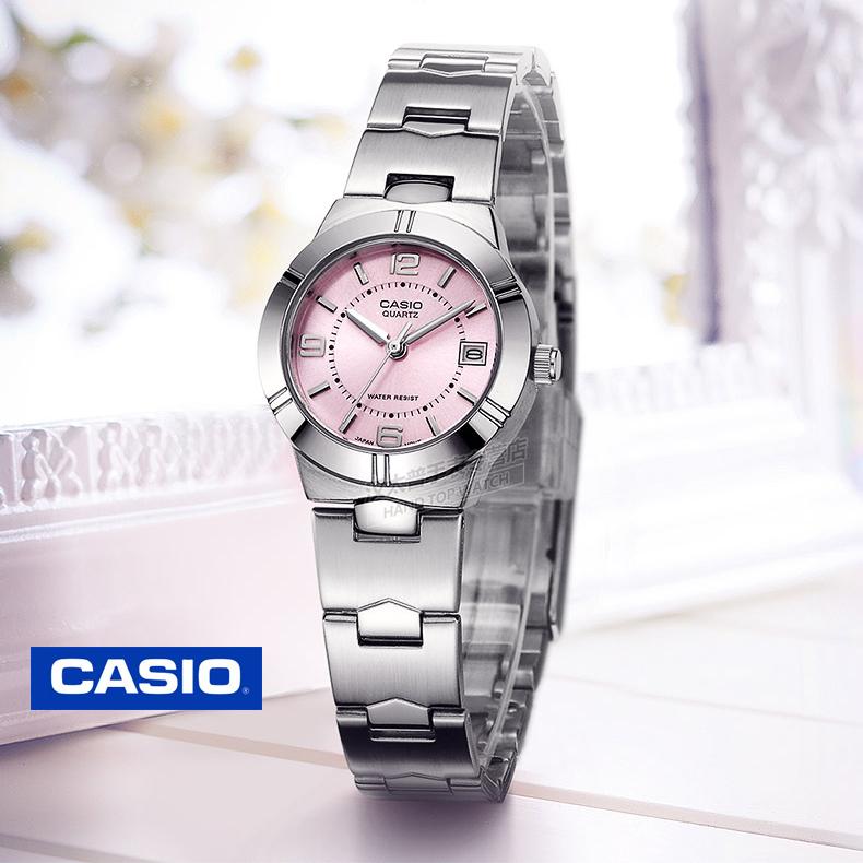 มุมมองเพิ่มเติมของสินค้า Casio Lady รุ่น LTP-1241D-4A  นาฬิกาข้อมือผู้หญิง สายสแตนเลส หน้าปัดชมพูสุดหวาน (สินค้าขายดี) -มั่นใจของแท้ 100% ประกันศูนย์ 1 ปีเต็ม