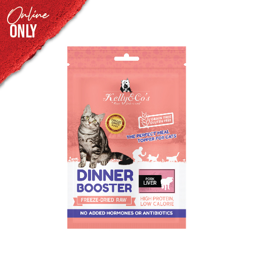 เคลลี่แอนด์โค ดินเนอร์บูสเตอร์ ท๊อปเปอร์ ตับหมู สำหรับแมว 50 g. ราคา 90 บาท*ส่งฟรี