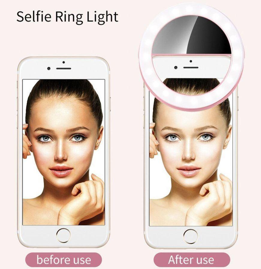 ไฟเซลฟี่ Selfie ring light LED ใช้ถ่ายภาพร่วมกับกล้องหน้ามือถือ