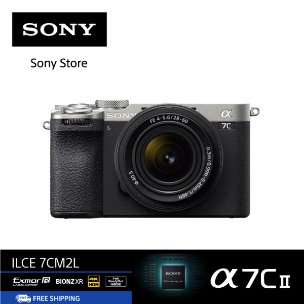 Sony Full Frame Camera รุ่น A7CM2 : ILCE-7CM2 (Body) + เลนส์ซูม 28-60 มม. กล้องฟูลเฟรมขนาดกะทัดรัด a7Cm2L (7C II) พร้อมเลนส์คิท สี Black ,Silver (ILCE-7CM2BL) ราคา 78,669 บาท*ส่งฟรี