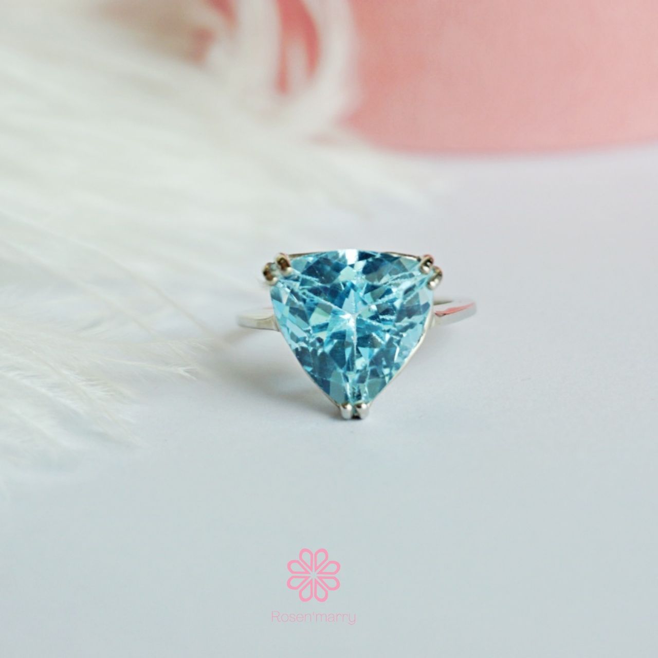 Rosen'Marry/ NaturalTopaz Gemstone Ring 925 Sterling Silver Body with Box, Real Gemstone to Enhance Luck, Gift, Birthstone Ring Rr051 ราคา 2,500 บาท*ส่งฟรี