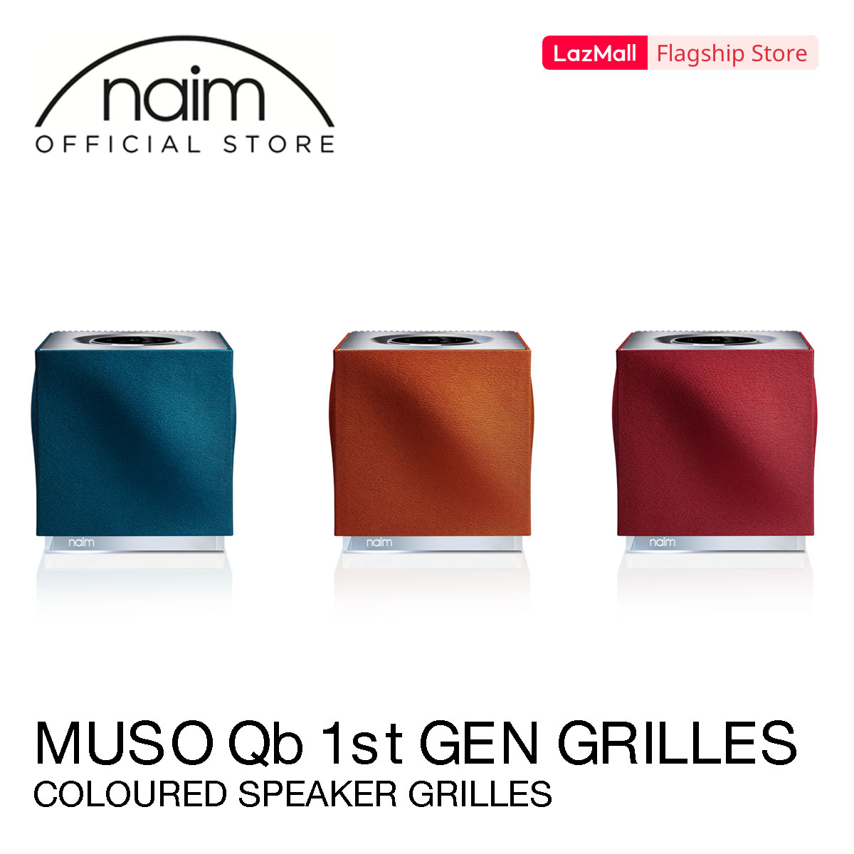 Naim Muso Qb 1st Generation Grille -ฝาหน้าลำโพงสีสวยหรูสำหรับ Mu-So Qb รุ่นที่ 1