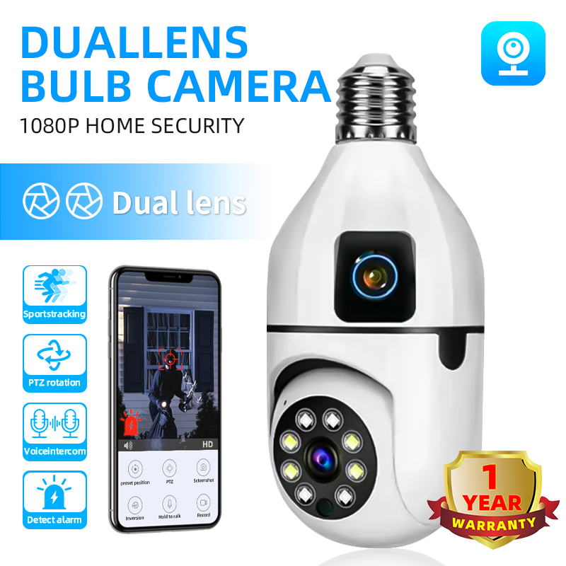 E27 Wireless Cctv Camera Cctv Camera V380 Pro Cctv Camera Comes with Dual Cameras Cctv Light Bulb Cctv Camera 360 Wif ราคา 254 บาท*ส่งฟรี