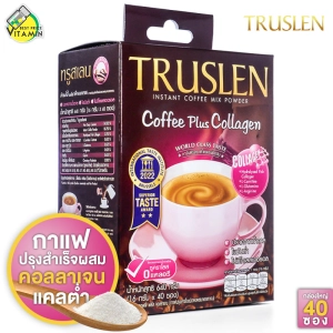 ภาพหน้าปกสินค้าTruslen Coffee Plus Collagen ทรูสเลน คอฟฟี่ พลัส คอลลาเจน [40 ซอง] กาแฟผสมคอลลาเจน ที่เกี่ยวข้อง