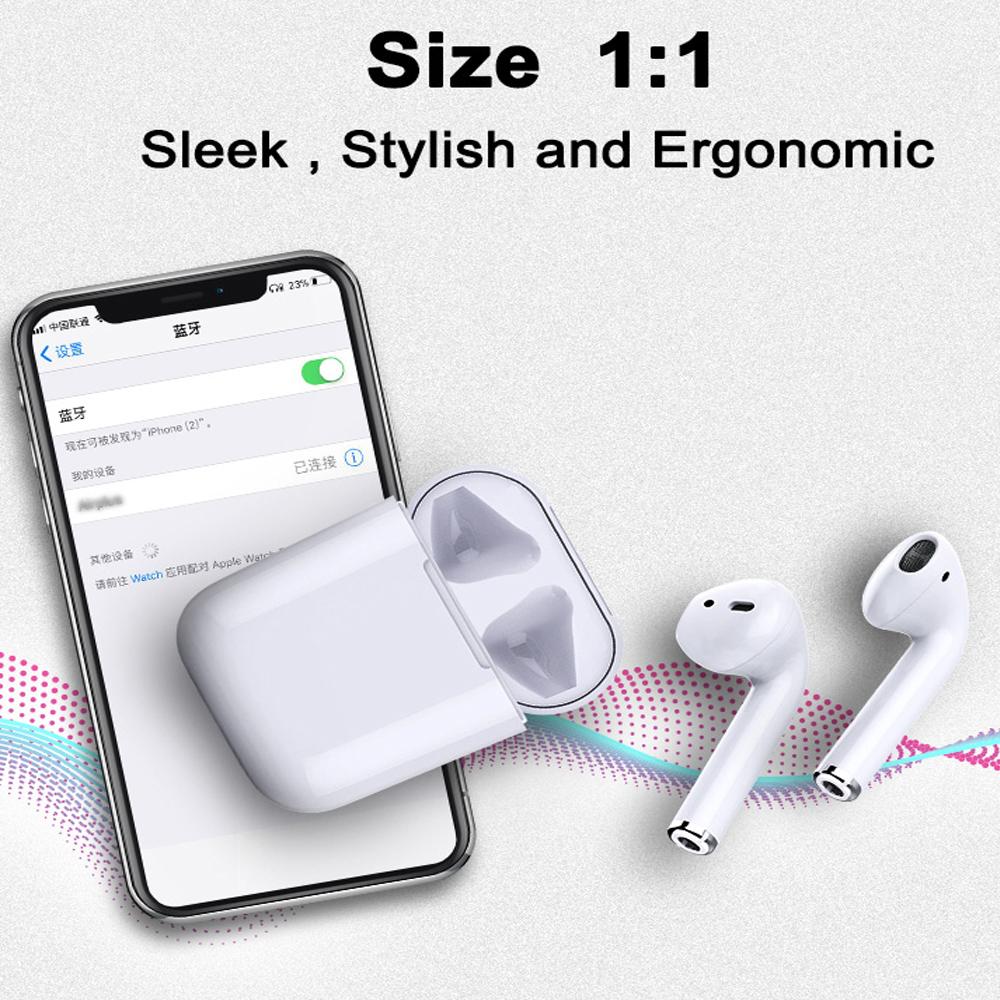 Compatible With Apple Airpods Android Iphone Pop Up Pairing Built In Stereo Noise Reduction Microphone Bluetooth Headset Wireless Headset Touch Control Portable Sound Video Accessories