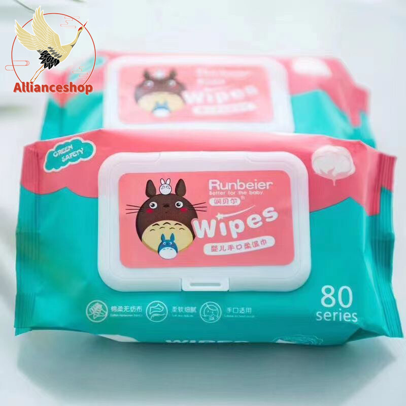 ทิชชู่เปียก 80 แผ่น baby wipes ทิชชู่เปียกเด็ก เช็ดชู่เปียก กระดาษเปียก ทิชชู่เปียกหอม กระดาษทิชชู่เปียก ผ้าเปียก Wet Wipe