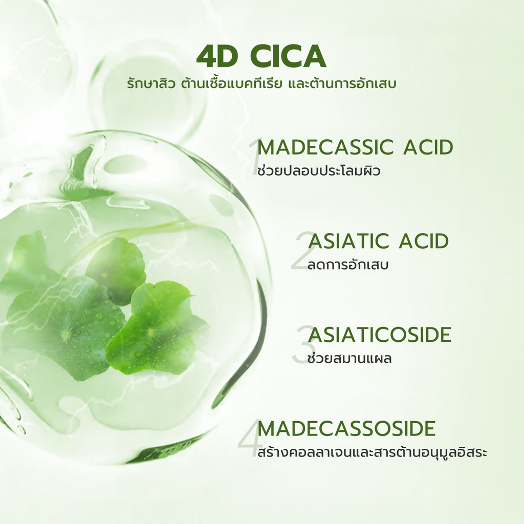 YOU Acneplus Niacinamide, 4D CICA Rapid Anti Acne Removal Spot Care 15g บาล์มแต้มสิวใบบัวบก กำจัดสิวอย่างรวดเร็ว 4aa424caa1d72e53eb2db68c4941500b