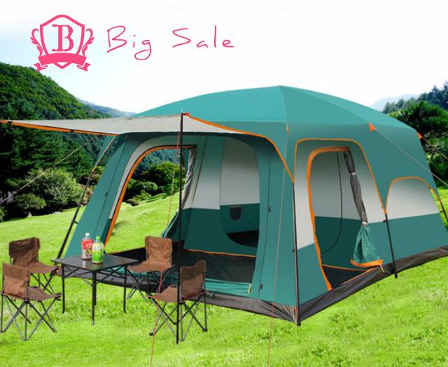 Bigsale รุ่นA007 เต็นท์ครอบครัว เต็นท์ 2ห้องนอน เต็นท์สนาม