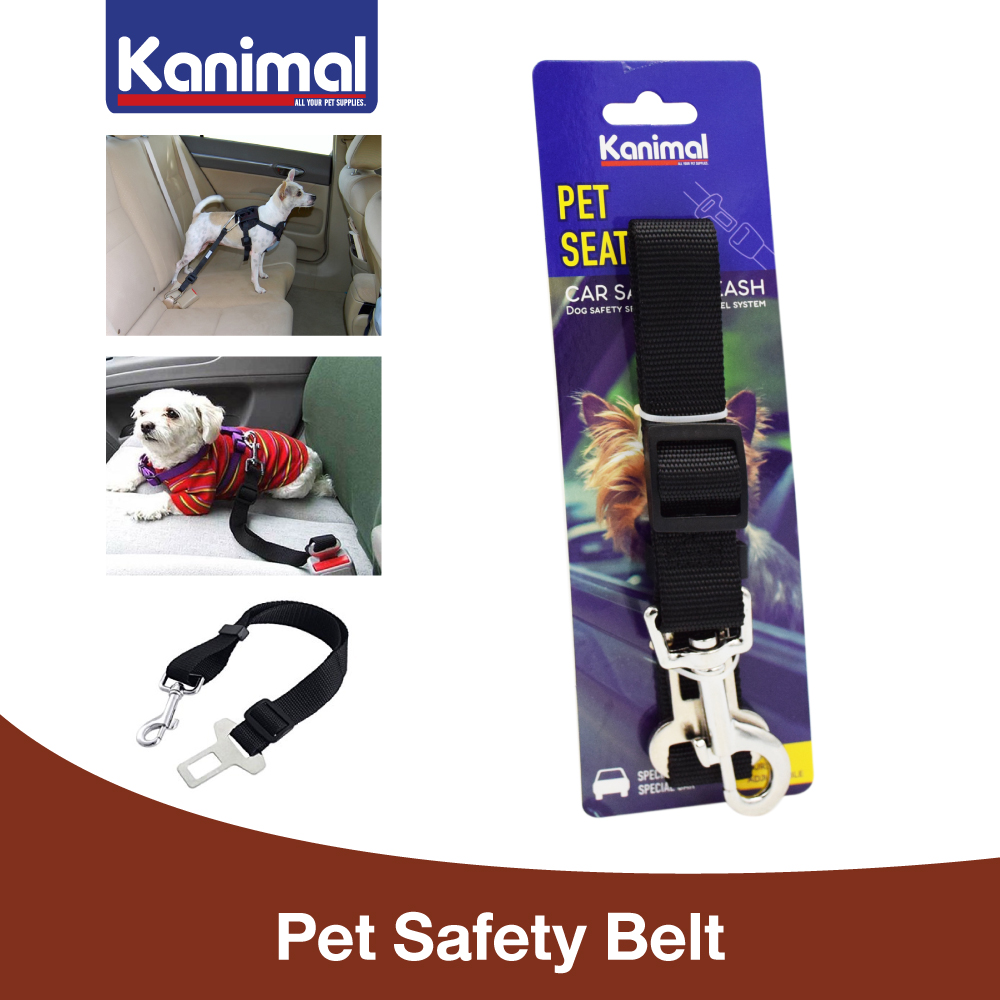 Kanimal Pet Seatbelt Strap Dog Pet Car Travel Vehicle Seat Safety Belt Clip Width 2.5 cm. Adjustable Length 40-60 cm. ราคา 156 บาท*ส่งฟรี